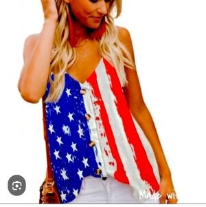 Patriotic Star and Stripe Tank Top